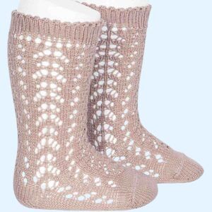 Calcetín Alto Algodón Calado 544