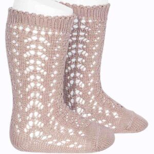 Calcetín Alto Algodón Calado 544