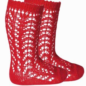 Calcetín Alto Algodón Calado 550