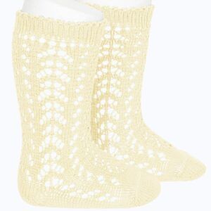 Calcetín Alto Algodón Calado 610