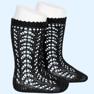 Calcetín Alto Algodón Calado 900