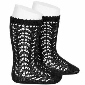 Calcetín Alto Algodón Calado 900