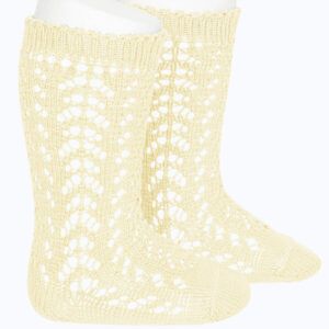 Calcetín Alto Algodón Calado 610