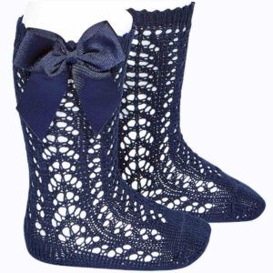 Calcetín Alto Calado Lazo Cóndor Marino