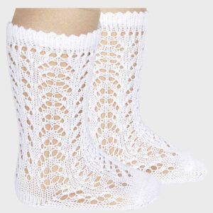 Calcetín Alto Calado Cóndor Blanco