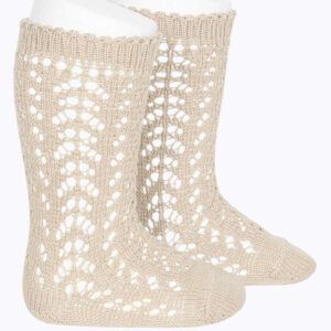 Calcetín Alto Calado Cóndor Lino