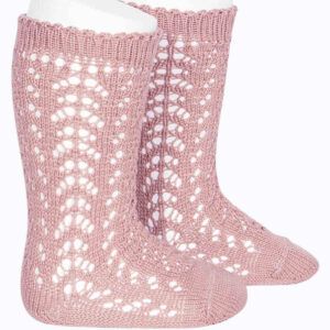 Calcetín Alto Algodón Calado 526