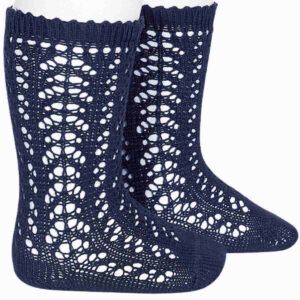 Calcetín Alto Algodón Calado 480