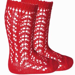 Calcetín Alto Algodón Calado 550