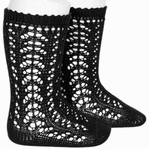 Calcetín Alto Algodón Calado 900