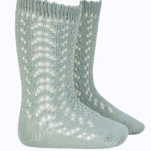 Calcetín Alto Algodón Calado 495