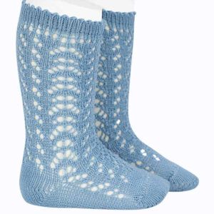 Calcetín Alto Algodón Calado 446