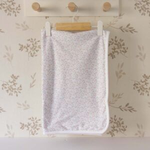 Arrullo bebé floral algodón suave estampado delicado reversible textura ligera