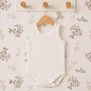 Body bebé tirantes blanco corazones calado Calamaro