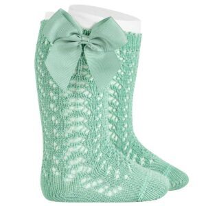 Calcetín Alto Calado Lazo Cóndor Wasabi