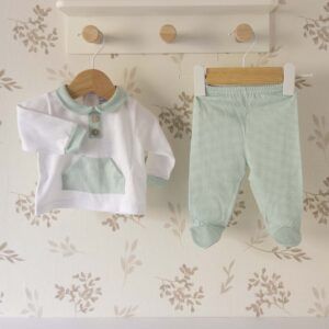 Conjunto polaina bebé niño verde Babidu