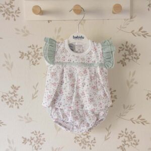 Conjunto ranita bebé niña verde Babidu con volante